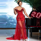 Stunning Red Prom Dresses With Beads Tassels Sequined African Women Formal Wedding Party Dress Valentine's Day Evening Gowns