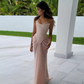 Blush Pink Handmade Draped Chiffon Mermaid Evening Dresses Corset Beaded Wedding Formal Party Dress