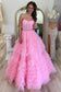 Pink Ruffles Tulle Prom Dress