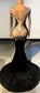 Women Sexy Evening Long Dress Elegant Wedding Party Rhinestone Velvet Mermaid Dress Prom Crystal Trailing Dress Stage Costumes