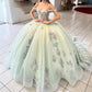 15 Quinceanera Dresses Ball Gown New Sweet Flower Party Dress Classic Off The Shoulder Birthday Gown Graduation Dress