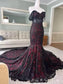 Classic Gothic Black Red Wedding Dress Vintage Lace Applique Sexy Pleated Ruffle Detachable Cape Special Occasion Customized