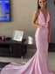 Plunge Mermaid Long Formal Dress