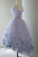 Purple Tulle Short Prom Dress A Line Evening Dress