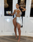 Sexy White See Through Cocktail Party Dresses With Applique Backless Black Girls Birthday Prom Gowns